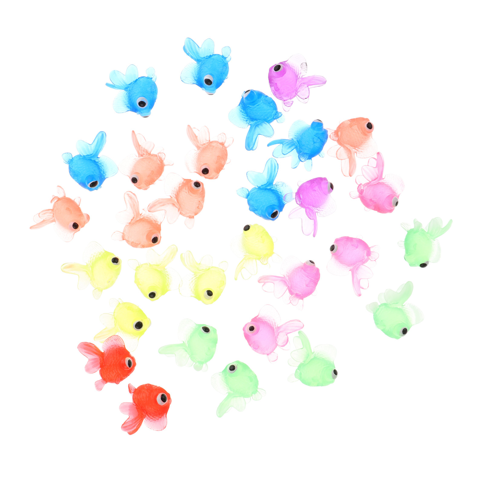 Aquarium Fish Goldfish - 20個入り、リアルな金魚の水槽用装飾品。高品質TPR素材を使用し、水に浮かぶので、水槽の飾りとして最適。お子様の遊び場やお風呂で遊ぶのに適した、教育的なおもちゃとしても楽しめます。