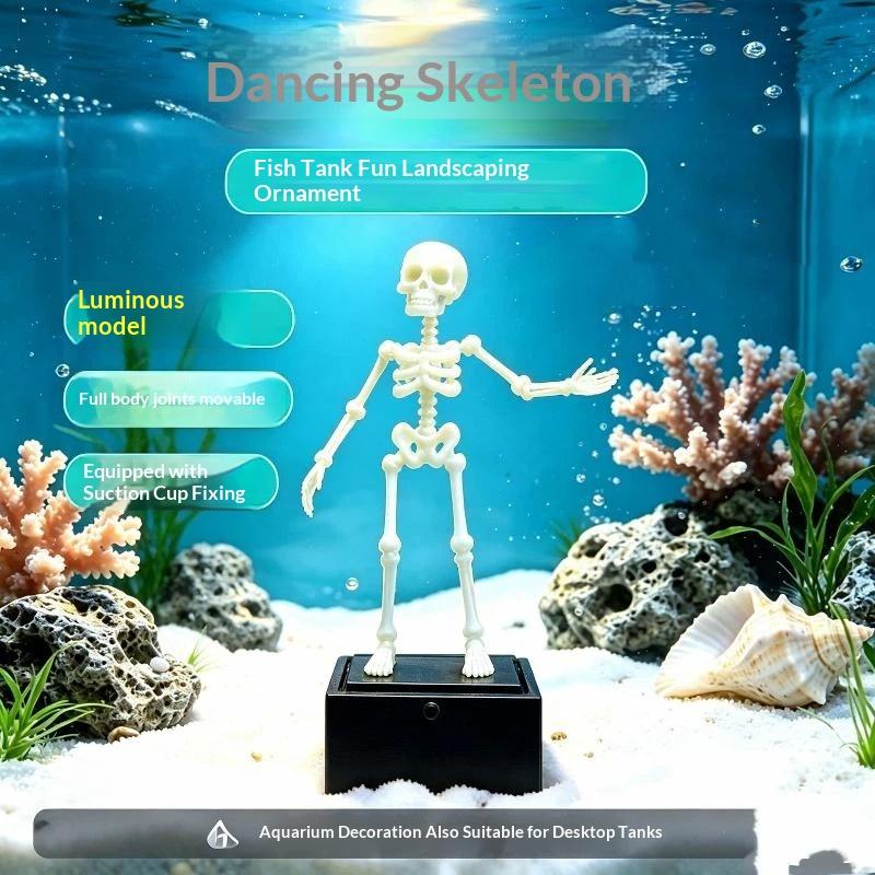 Aquarium Fish For Sale - ホットセール 3Dプリント ダンシングスケルトン アクアリウムバブラー エアチューブで作動するエアドライブ式 魚タンク