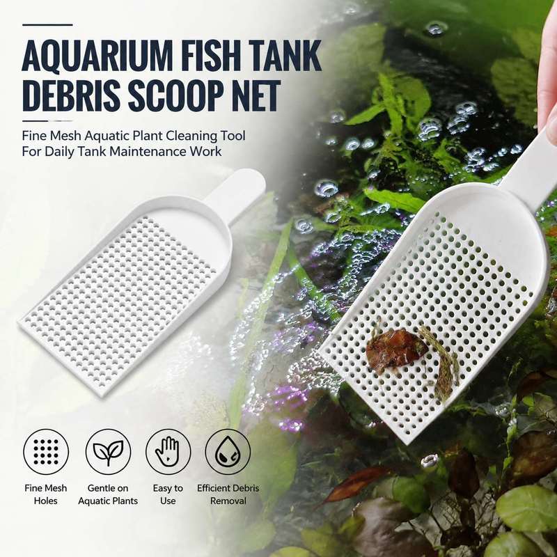 Aquarium Fish Net - 水槽用ゴミ取りネット、細かい網目、水草清掃ツール、毎日の水槽メンテナンス作業用