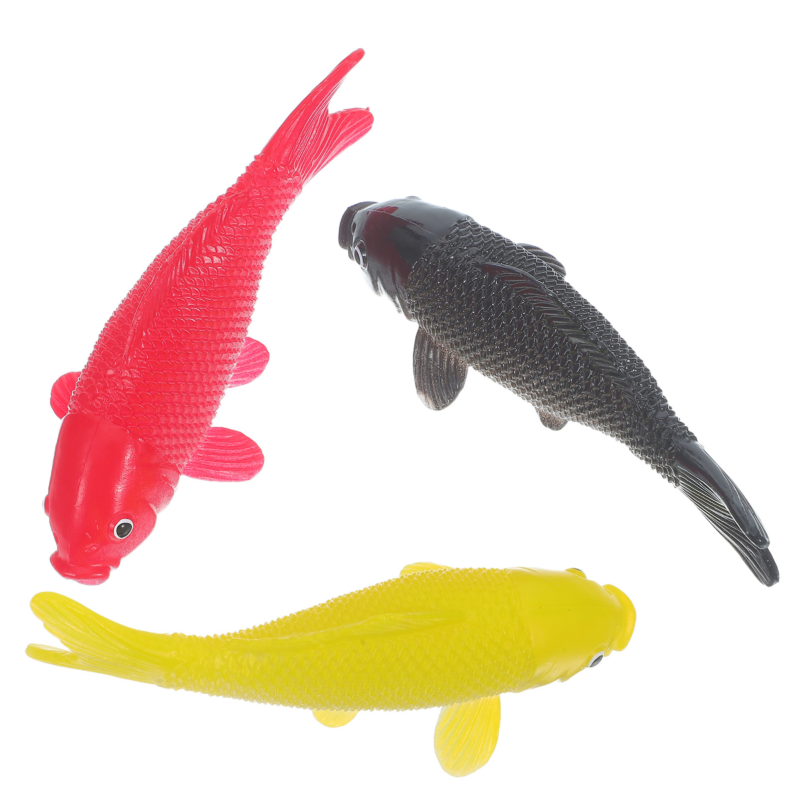 Aquarium Fish Goldfish - 3 個の魚工芸品おもちゃリアルなプラスチック魚の置物人工水槽装飾金魚飾り家庭用水槽池用