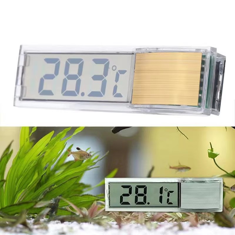 Aquarium Fish Under 1 Inch - 1～5個入り 水槽用温度計 電子式LCDデジタル表示 水槽の温度測定器 水槽用温度計 水槽アクセサリー