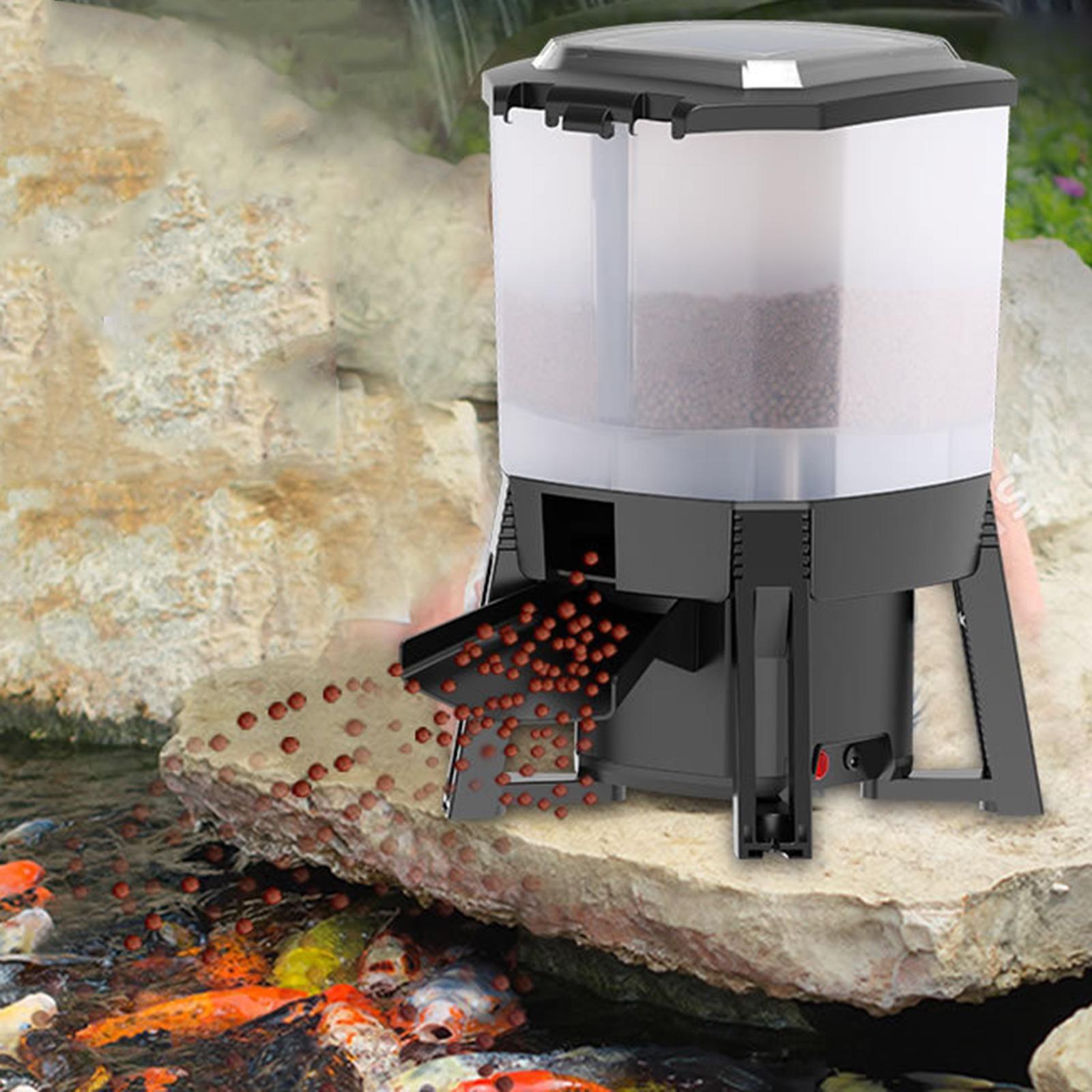 6L調整可能なソーラー自動水槽フィーダータイマー魚池デジタル - Aquarium Fish Koi のレビューと価格