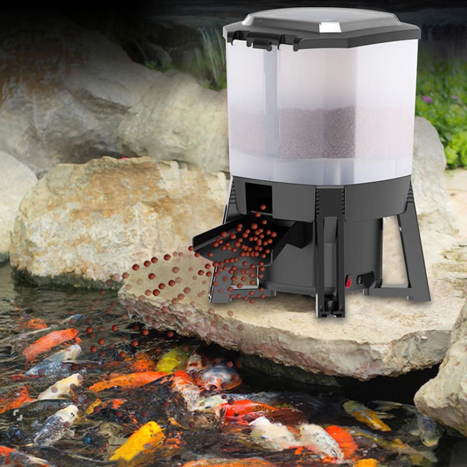 6L調整可能なソーラー自動水槽フィーダータイマー魚池デジタル - Aquarium Fish Koi のレビューと価格