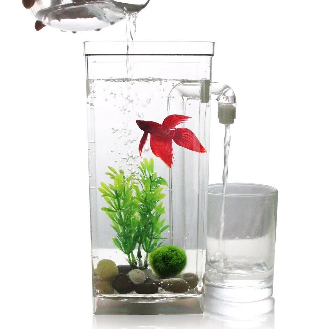 水族館,水槽,魚の形をした小さなプラスチックのタンク - Aquarium Fish Goldfish のレビューと価格