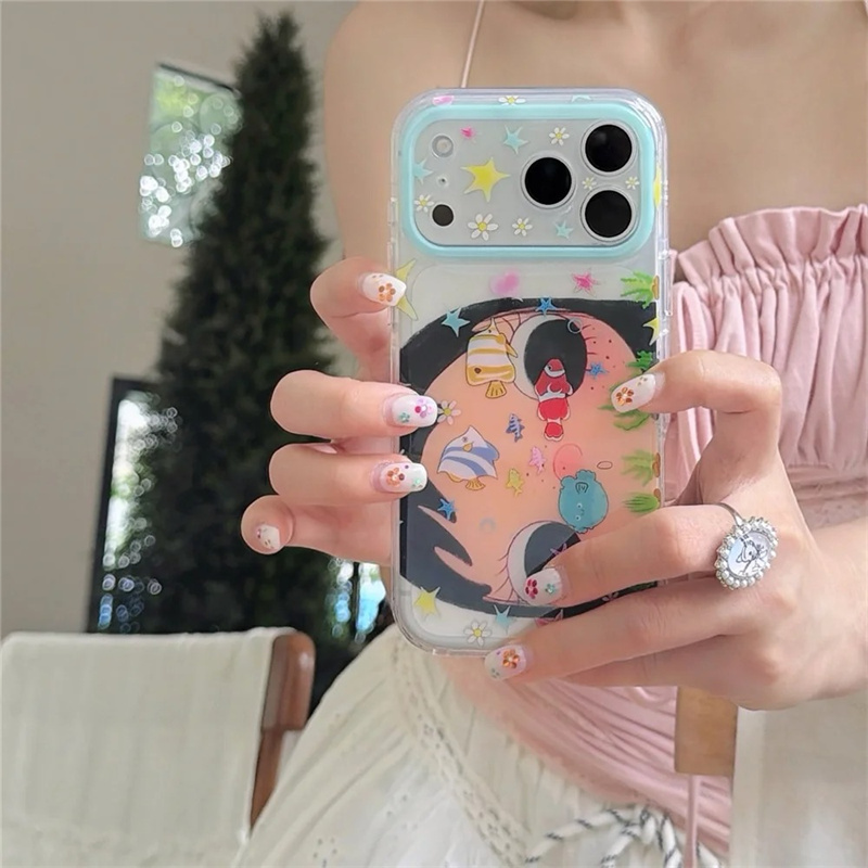 夏の水槽観賞フィッシュタンク漫画風スマホケース iPhone - Aquarium Fish Logo のレビューと価格