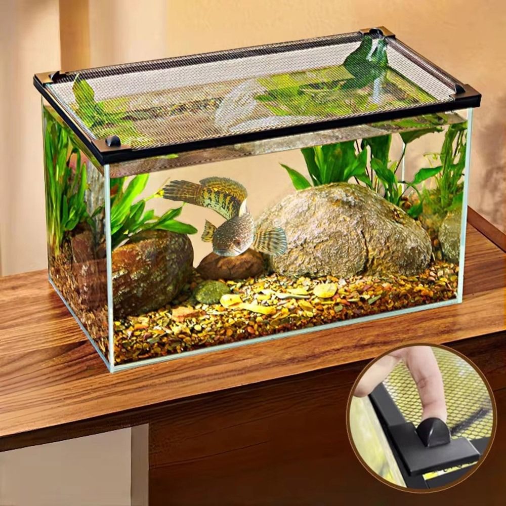 頑丈な磁気式水槽蓋カバー DIY 簡単設置 水槽飛び出し防止 - Aquarium Fish Net のレビューと価格