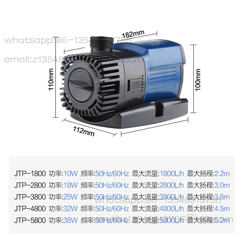 工場直販 JTP1800-5800 水中ポンプ 水槽ポンプ  - Aquarium Fish For Sale のレビューと価格