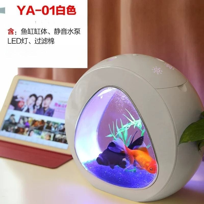 水槽、観賞魚用、リビングルーム、ミニデスクトップ、クリエイテ - Aquarium Fish Goldfish のレビューと価格