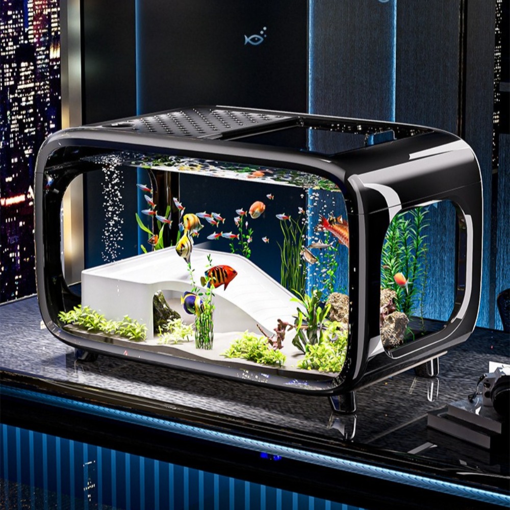 透明な高級水槽、耐久性のあるリビングルーム装飾、小型金魚水槽 - Aquarium Fish Goldfish のレビューと価格