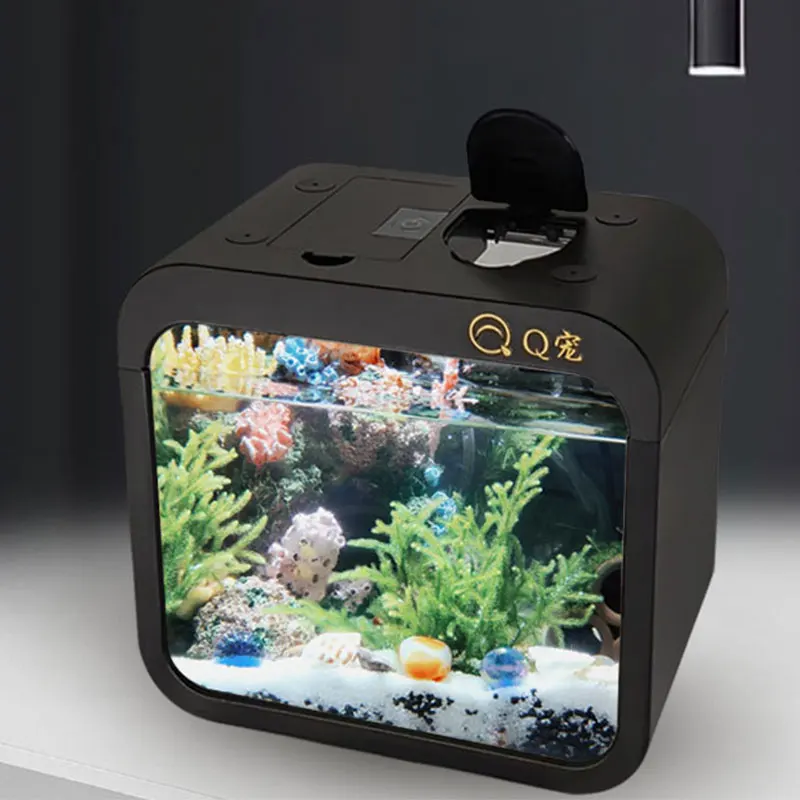デスクトップ透明アクリル水槽プラスチック小型金魚水槽クリエイ - Aquarium Fish Goldfish のレビューと価格