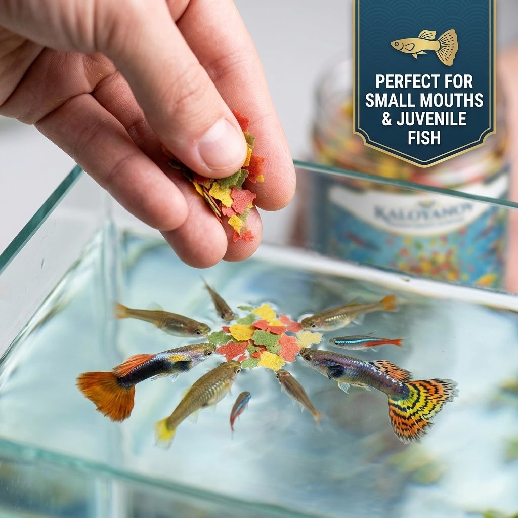三色アクアリウム魚用フードフレーク、バランスの取れた栄養、色 - Aquarium Fish Medicine のレビューと価格