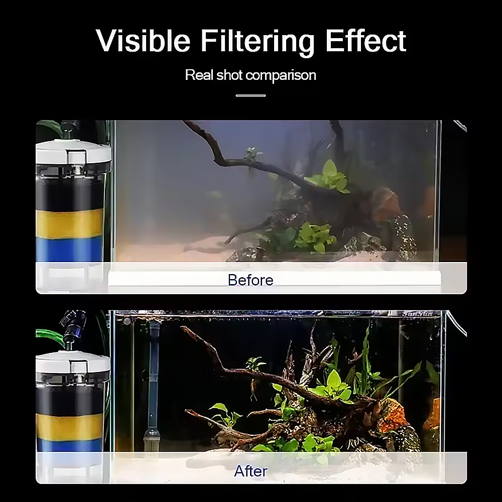 3 層外部フィルターバレル浄水器水族館の水槽用フィルター酸素 - Aquarium Fish Medicine のレビューと価格